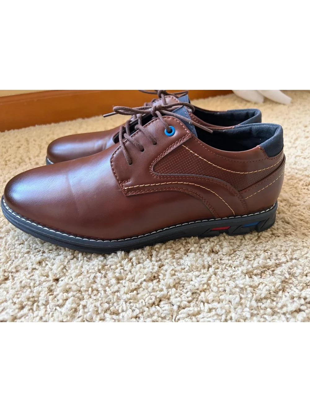 NWOB Men's Gatsby Shoes Oxford Lisse All-Day Comfort Dress Shoes brown Size 11 B